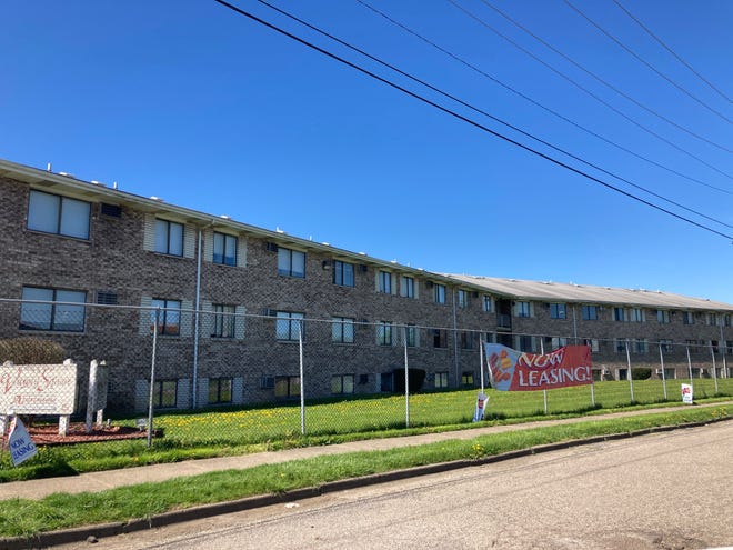 A man was killed and a woman was wounded by gunfire at Victory Square Apartments in Canton on May 8, 2022.