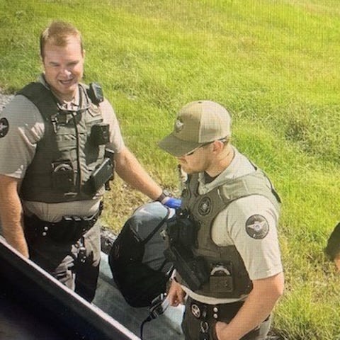 Liberty County , Georgia, deputies search the Dela