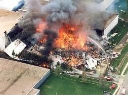 The fire at the Central Storage & Warehouse Co. complex, a cold storage facility consisting of five buildings totaling nearly 500,000 square feet, contained approximately 50 million pounds of food products. Firefighters who battled the blaze claim it was the biggest fire in Madison history.