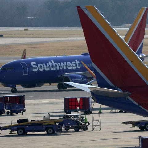 Southwest Airlines aircrafts are seen at Baltimore