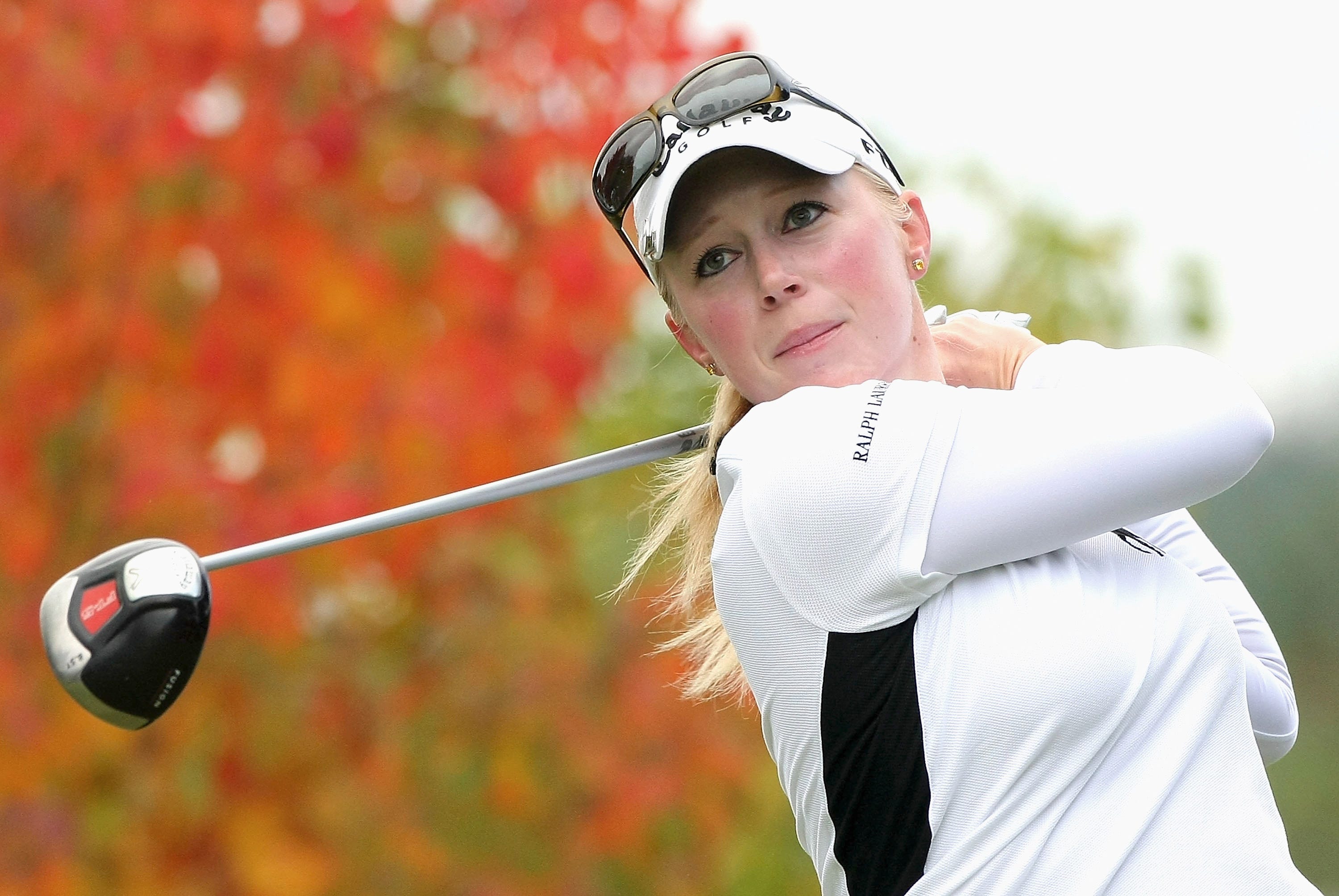 SHIMA, JAPAN - NOVEMBER 07:  Morgan Pressel of the United States makes a tee shot on the second hole during the first round of 2008 Mizuno Classic at Kintetsu Kashikojima Country Club on November 7, 2008 in Shima, Mie, Japan.  (Photo by Koichi Kamoshida/Getty Images)