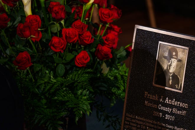 The celebration of the life of Frank J. Anderson, a former U.S. marshal and first Black law enforcement officer elected Marion County sheriff, is held Wednesday, May 11, 2022, at the Scottish Rite Cathedral in Indianapolis.