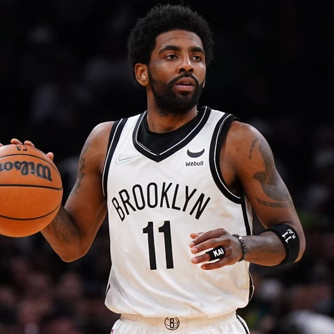 Kyrie Irving during the Nets' first-round series a