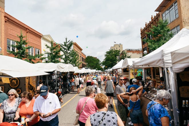 The Ann Arbor Art Fair, which runs July 21-23, spans nearly 30 city blocks.