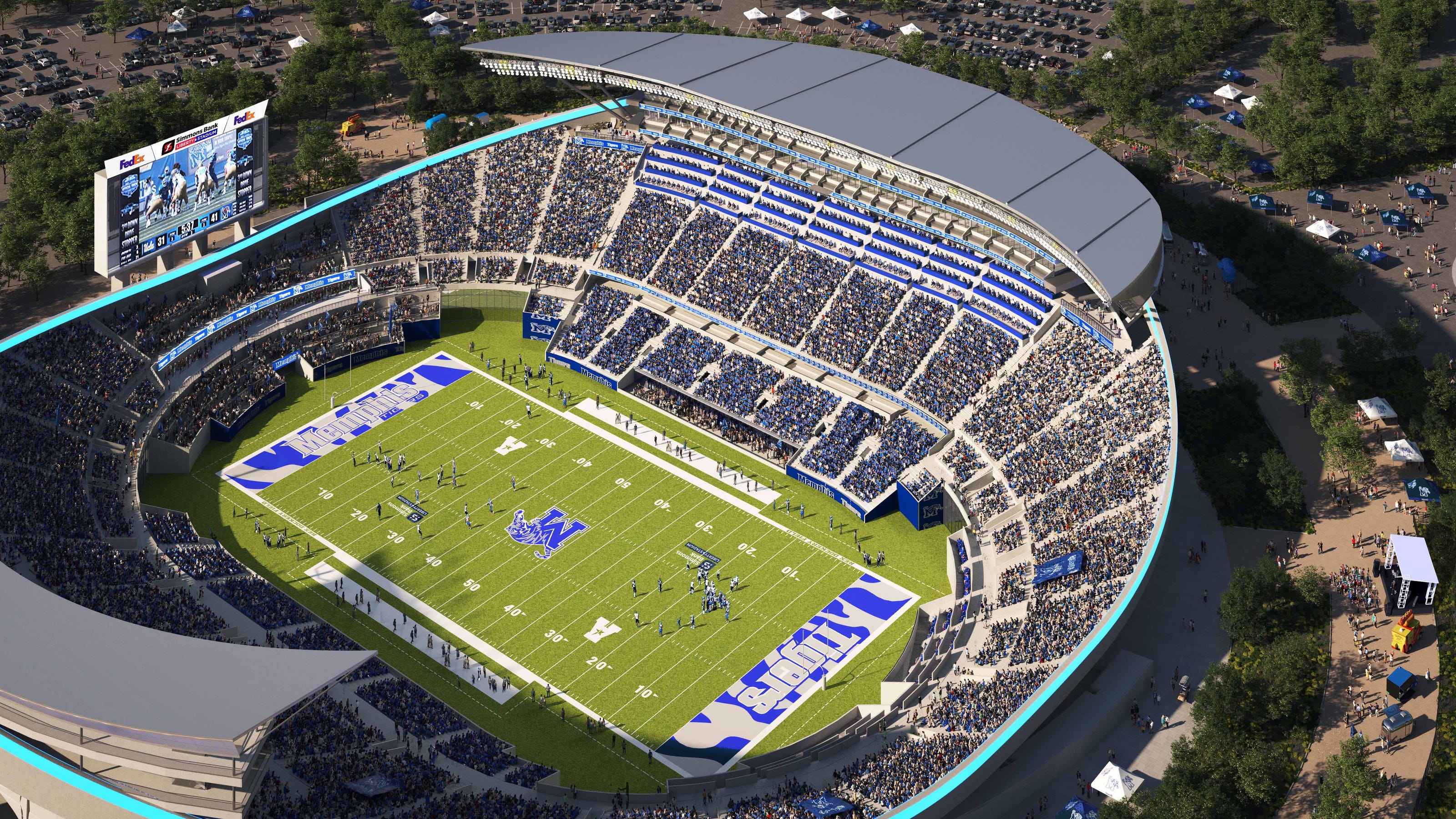 Memphis announces plan to renovate Simmons Bank Liberty Stadium
