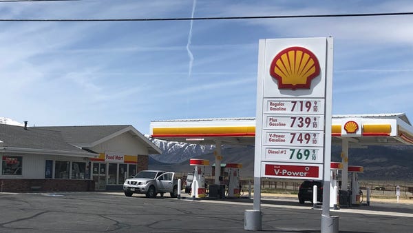 This Shell station in Bridgeport, Calif., was the 