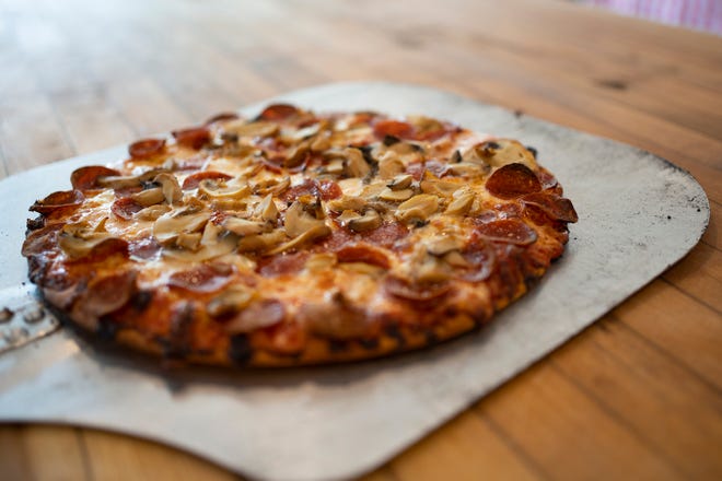 A pizza at Gatto's Pizza in Clintonville