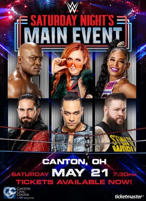 WWE wrestling will be at the Canton Memorial Civic Center on Saturday.
