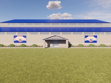 An artist's rendition of a new field house at Millville Memorial.