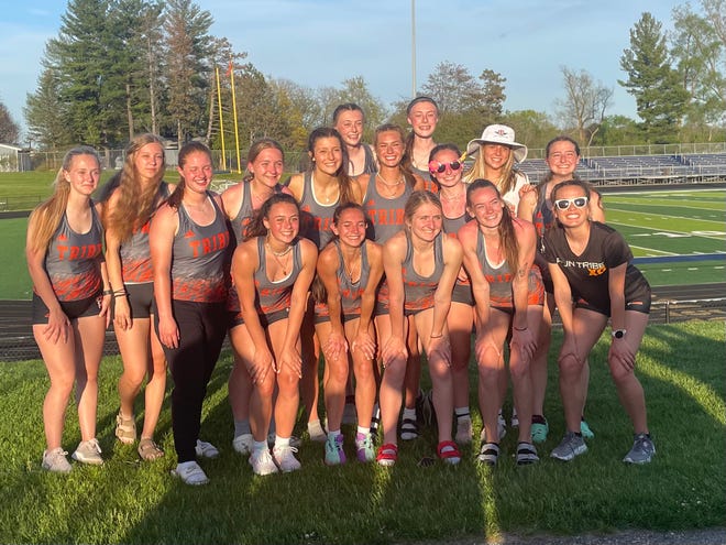 The Tecumseh girls track and field team win the SEC White championship Friday at Chelsea.