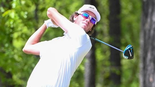 Shelby native Zack Byers takes a swing earlier in the season competing for Gardner-Webb. He qualified for the NCAA Tournament and will compete in the Palm Beach Regional May 16-18.