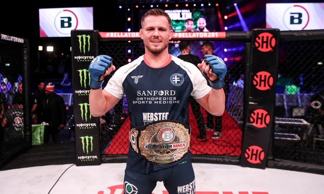Logan Storley, who graduated from Webster High School, became the Ballator interim welterweight world champion with a Friday night victory.