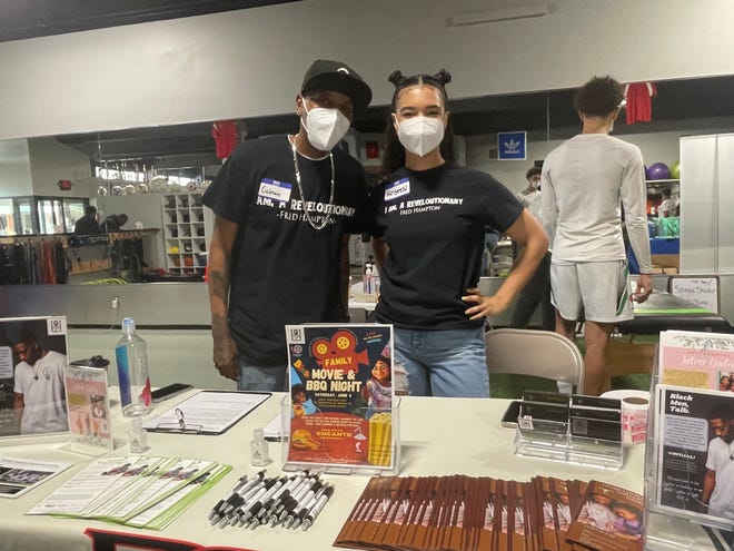 People of Progression co-founders Cainan Davenport and Kristen Gondek at the organization's first Hip Hop Health Fair May 14.