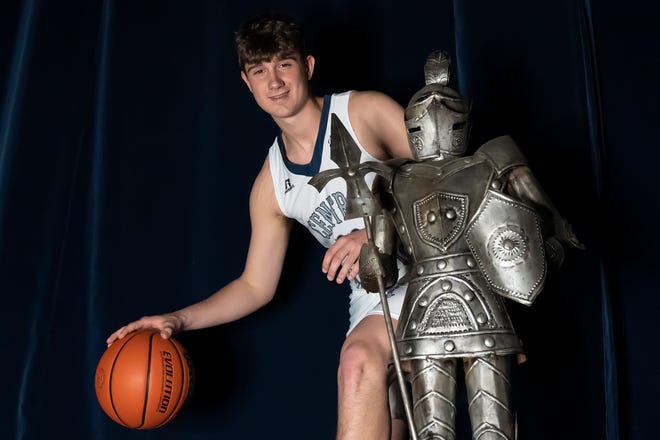 Central Catholic senior Clark Barrett is the Journal & Courier Small School boys basketball Player of the Year.