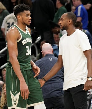 Injured Bucks star Khris  Middleton says he was working every day to try to get back on the court with Giannis Antetokounmpo and his other teammates.