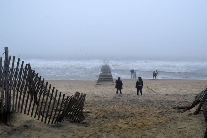 Rehoboth Beach from atop a dune crossing at Rehoboth Avenue May 13.