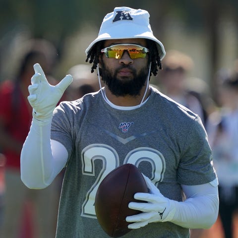 Earl Thomas, then with the Baltimore Ravens, pract