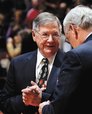 Dick Van Scyoc, former Manual boys basketball coach, is shown in a photo from the Journal Star archives.