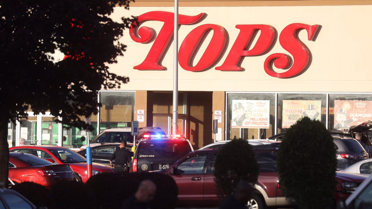Tops Market on Jefferson Avenue in Buffalo was the scene of a mass shooting on May 14, 2022. Ten people were killed and 3 others injured.