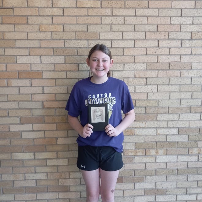 Grace Spencer is the April recipient of the Steven R. Nagel Distinguished Student of the Month Award at Ingersoll Middle School.