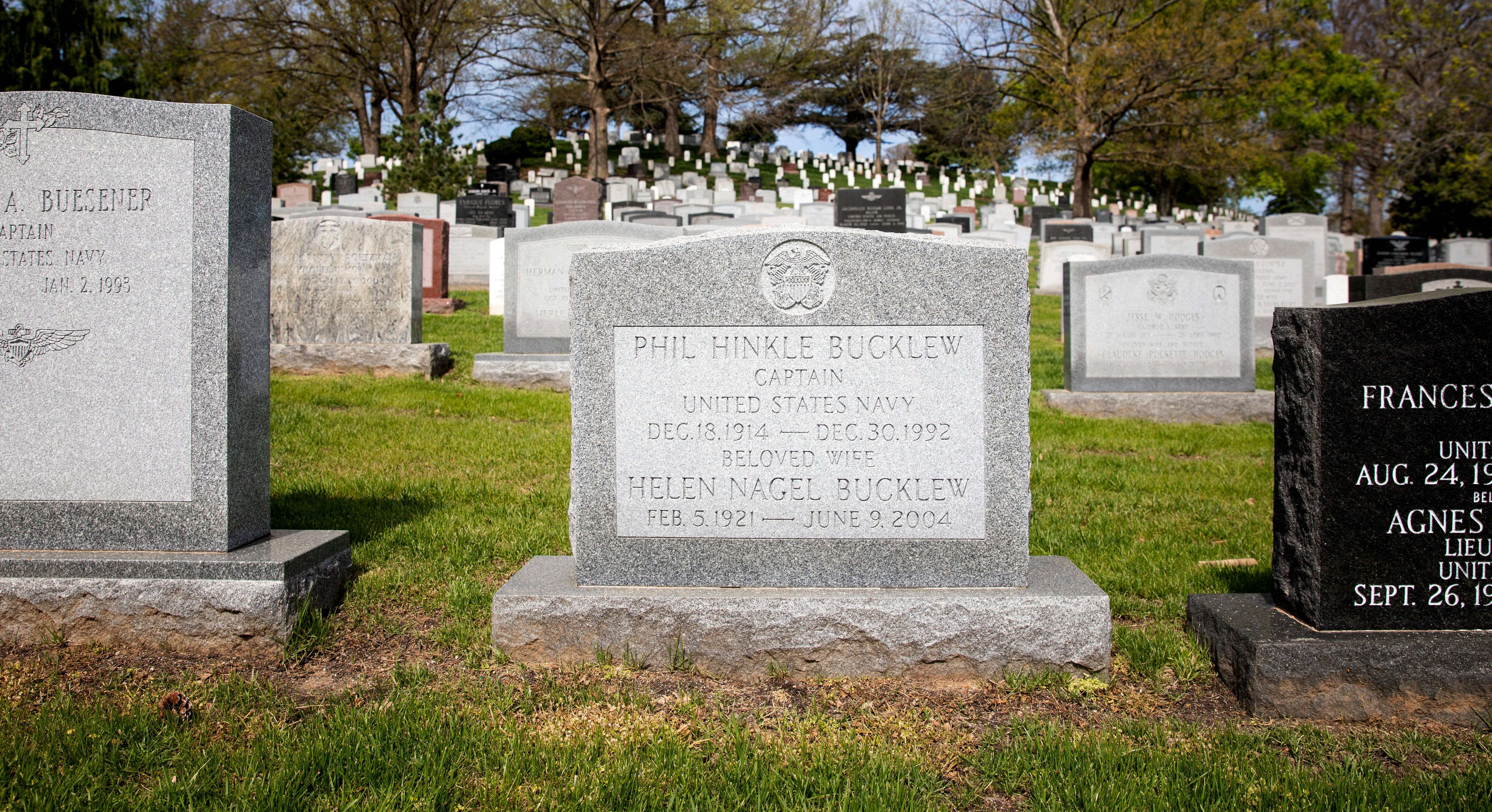 Capt. Phil Bucklew and his wife, Helen Bucklew, are buried at Arlington National Cemetery.