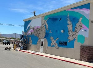 Matt Mederer, a Chicago-based artist, is already working on a mural in Fernley for the "Music, Margaritas and Murals" festival this weekend, May 19-21, in Fernley.