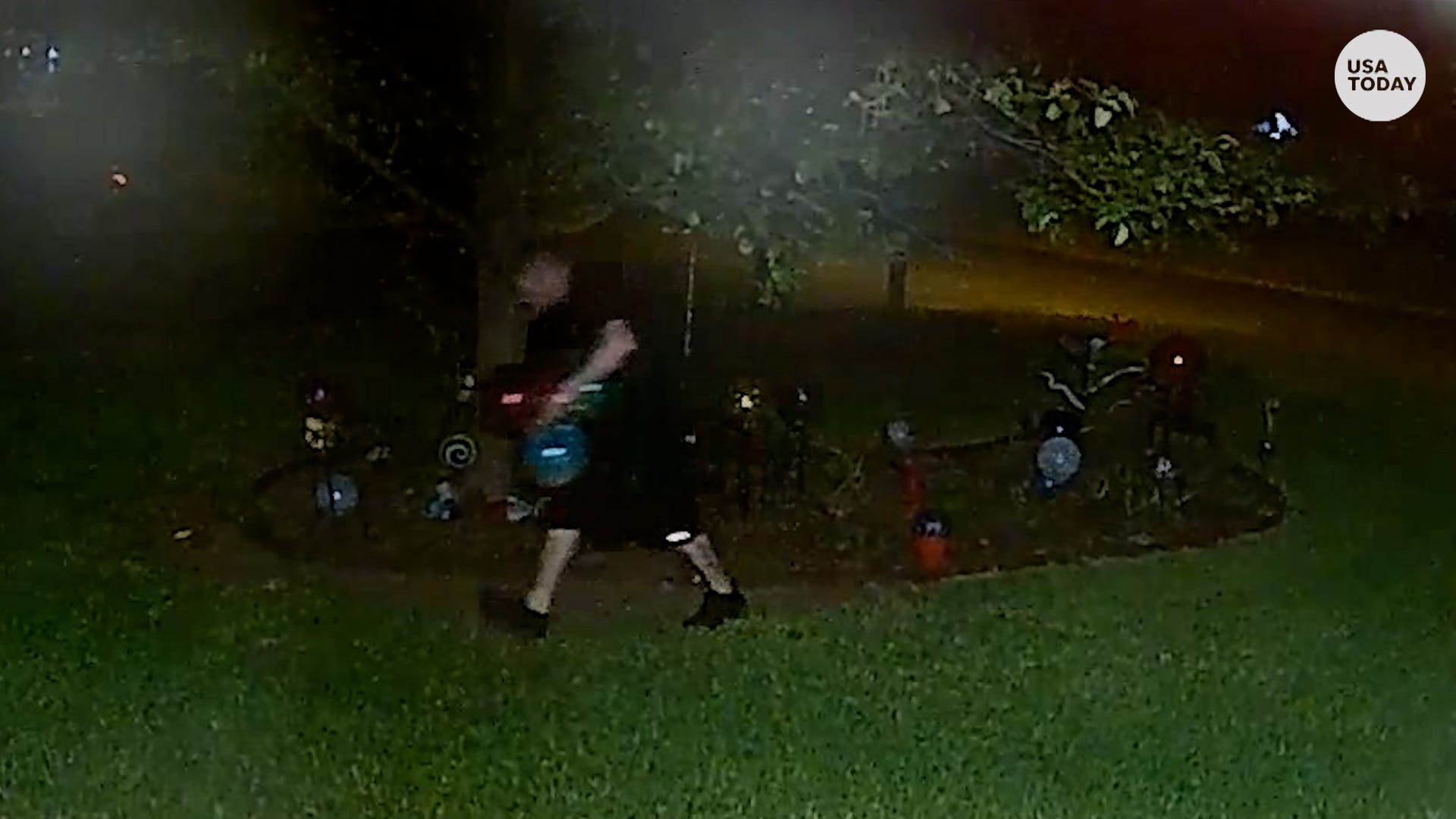 Ring camera catches thief stealing yard decor holding ashes of homeowner's parents