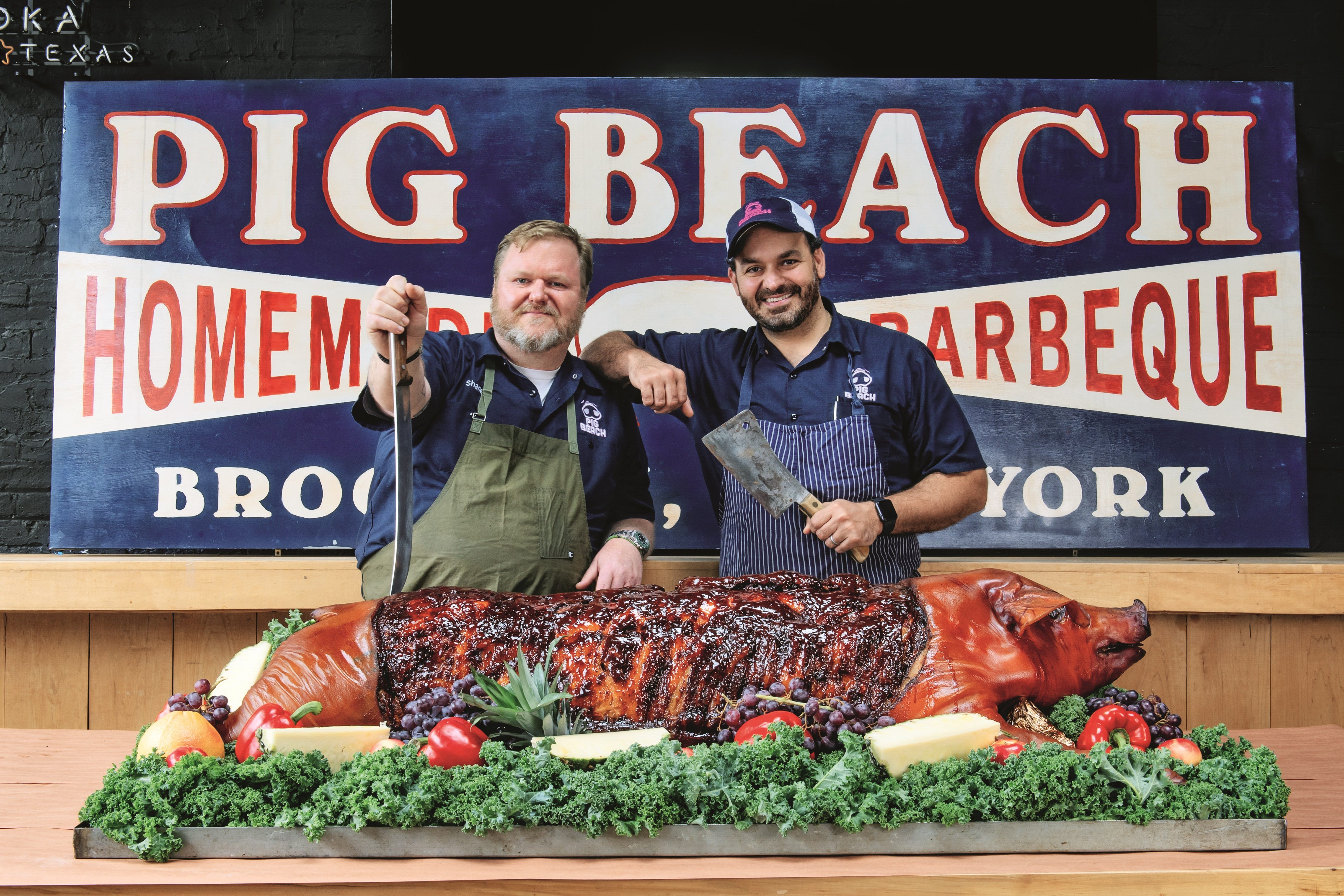 Juicy pulled pork with tangy Hatch vinegar barbecue sauce will wow at your next get-together