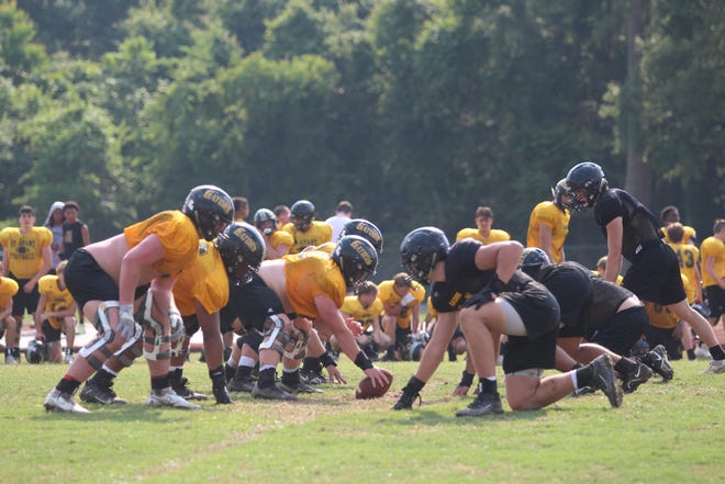 During spring football practice, St. Amant head coach David Oliver said he was impressed with the Gators’ offensive and defensive lines.