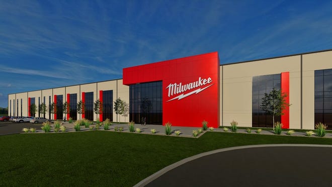 Executives from Milwaukee Tool and dignitaries from around the state participated in the groundbreaking ceremony on Thursday at what will become the new site of the estimated 563,000 square foot facility that will make and assemble Milwaukee Tool products.