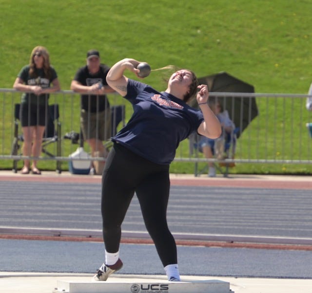 Alyssa Logan won the women's discus, uncorking a top throw of 129-feet, 2-inches, to highlight the performances of Sequoias' athletes at the NorCal Championship meet held May 6-13 at Chabot College in Hayward.