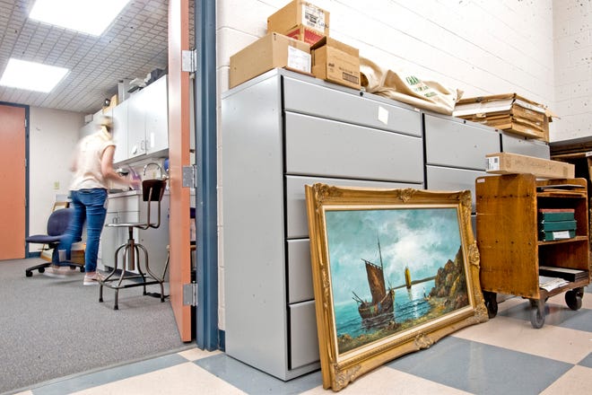 The Blasco Library's Heritage Room is shown, on May 11, 2022, in Erie.  The Blasco Heritage room has historical material such as paintings, books, and photographs, many of them invaluable due to their historical value.