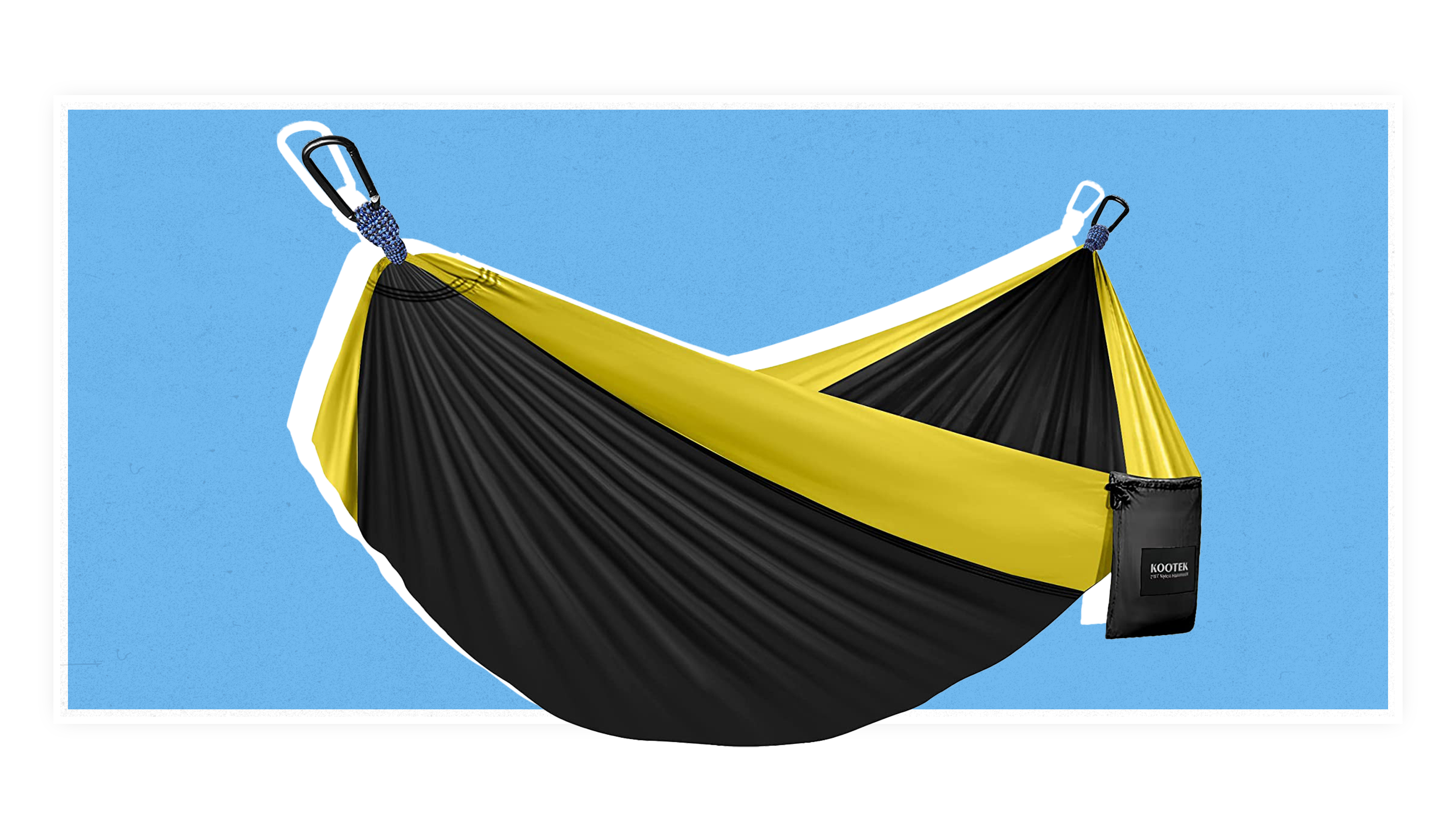 learnarmy 2 Person Jacquard Hammock in Oversize Rio 200 x 150 cm up to 220 kg in White for Outdoor Garden Portable and Breathable