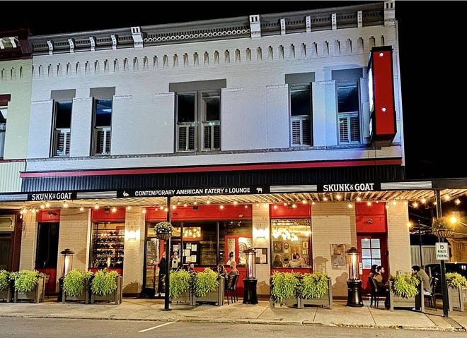 Skunk & Goat Tavern, 17 W. Main St., North East, offers outdoor seating streetside, in this May 2022 photo.