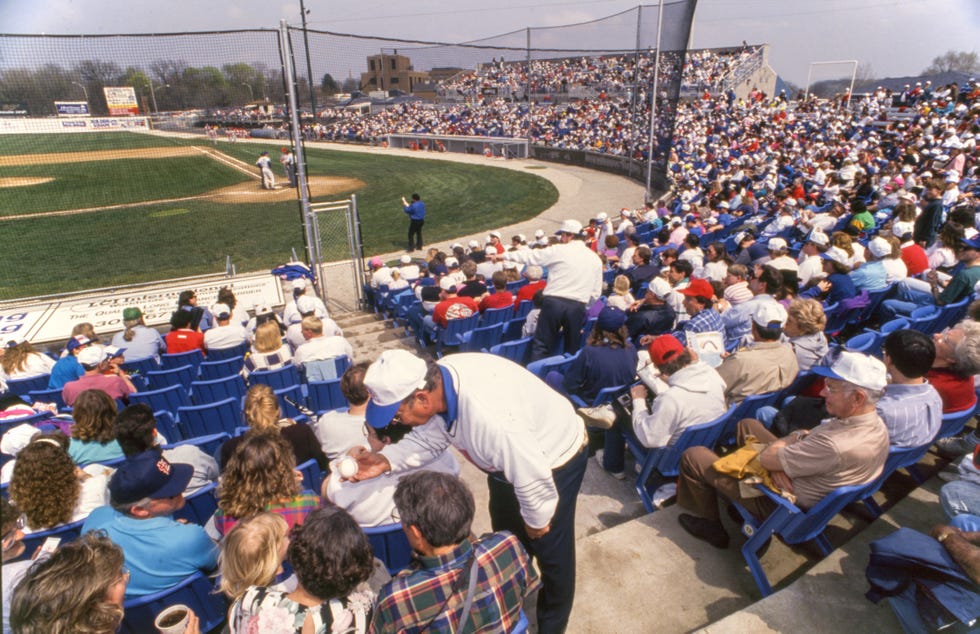 In this Journal Star file photo from April 18, 1992, a crowd fills the newly refurbished Pete Vonachen Stadium at Meinen Field, 1524 W. Nebraska Ave. in Peoria, for a minor league baseball game between the Peoria Chiefs and the Springfield Cardinals.