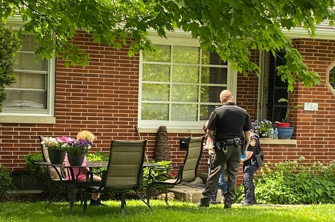 Deputies from the Crawford County Sheriff's Office and METRICH officers searched 760 Bel Air Drive, Galion, on Thursday.