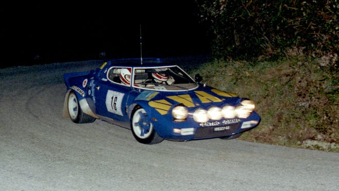 The Lancia Stratos HF in a 1981 race.