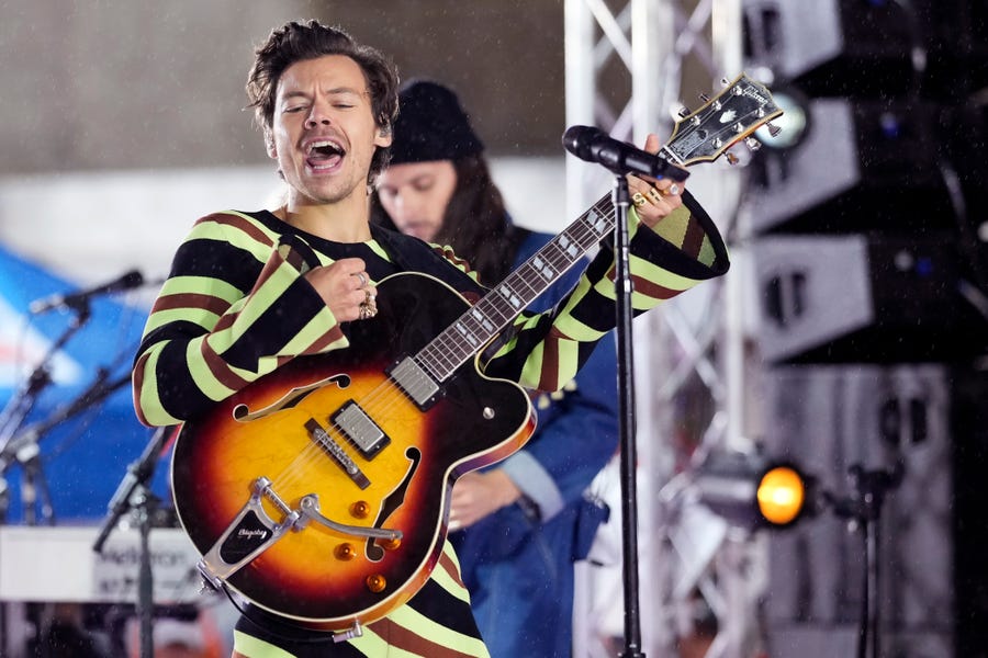 Harry Styles performs on NBC's "Today" show at Rockefeller Plaza on Thursday, May 19, 2022, in New York.