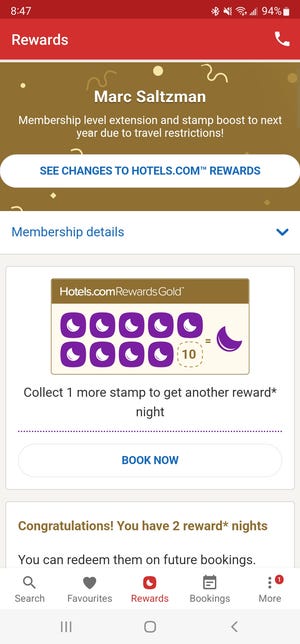 Offering one of the most aggressive rewards programs, Hotels.com has a 'stay 10 nights and get the next one free' offer, along with 'secret prices' for members.