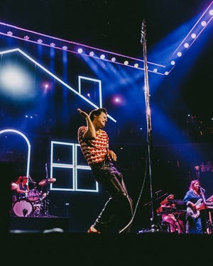 Harry Styles danced with abandon during his special show at UBS Arena in New York City on May 20, 2022.