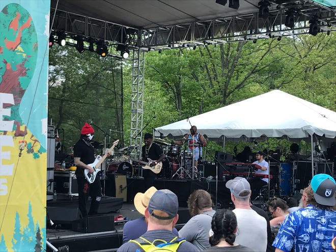 Eric Gales and his band at Maple House Music + Arts Festival.