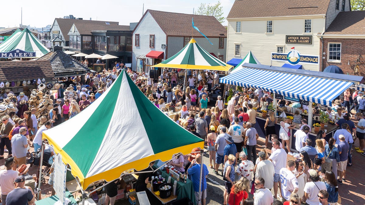 Newport RI Oyster and Chowder Festival held at Bowen's Wharf