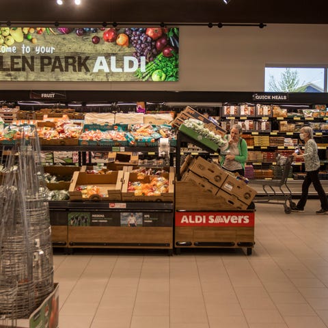Inside at the ALDI at 23035 W Outer Dr. in Allen P