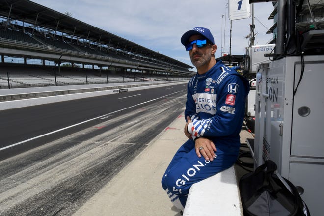 Chip Ganassi Racing driver Tony Kanaan (1) looks out on the track Monday, May 23, 2022, during practice for the 106th running of the Indianapolis 500 at Indianapolis Motor Speedway