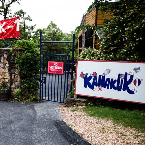 A gate leading into Kanakuk's K-1 camp on Sunday, 
