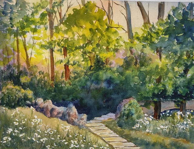 "Entrance to Sonnenberg Rock Garden" By Barbara Doyle.
