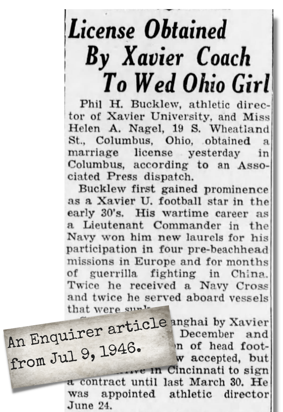 A 1946 Enquirer article