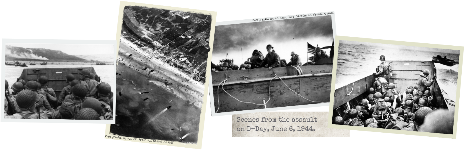 Composite image of DDay photographs