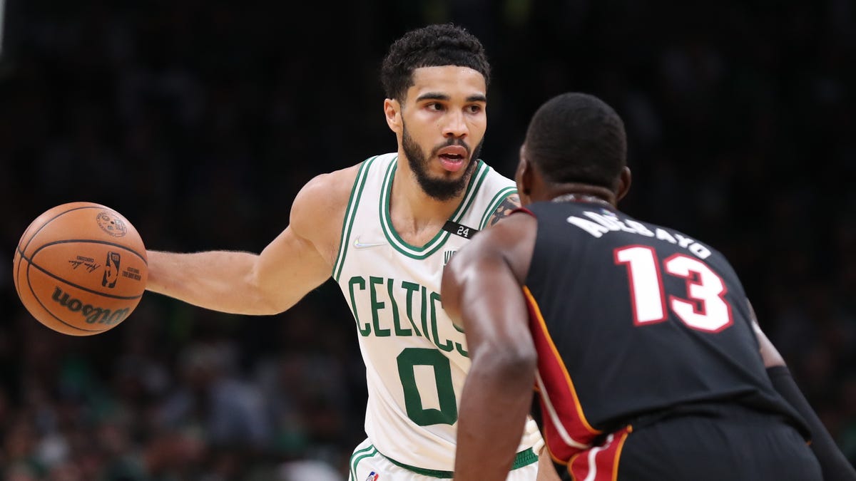 Jayson Tatum scored a game-high 31 points against the Heat in Game 4.