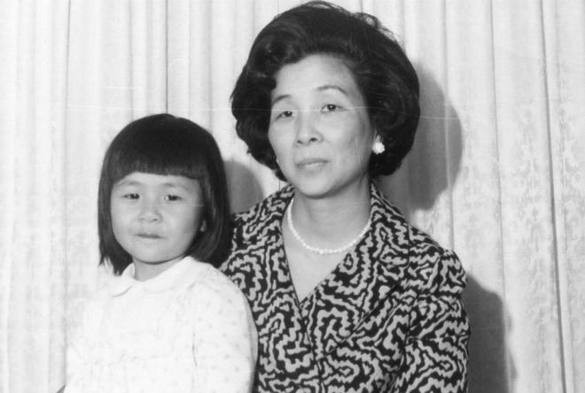 Katie Chin and her mother, Leeann Chin, in 1970 in Minneapolis.